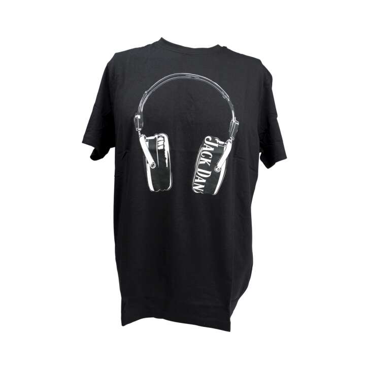 1x Jack Daniels Whiskey T-shirt for men, size L, headphones, old logo