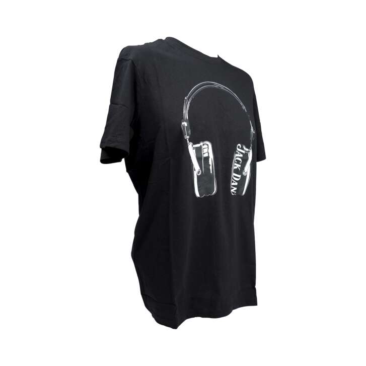 1x Jack Daniels Whiskey T-shirt for men, size L, headphones, old logo