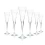 6x Martini glass 0.1l flute goblet stem glasses gastro sparkling wine champagne aperitif