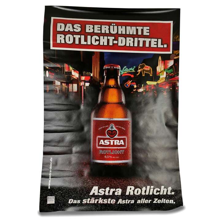 1x Astra beer advertising sign CLP poster red light third