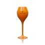 6x Veuve Clicquot champagne glass orange plastic goblet thin