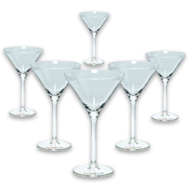 6x Cointreau liqueur glass martini bowl Politan