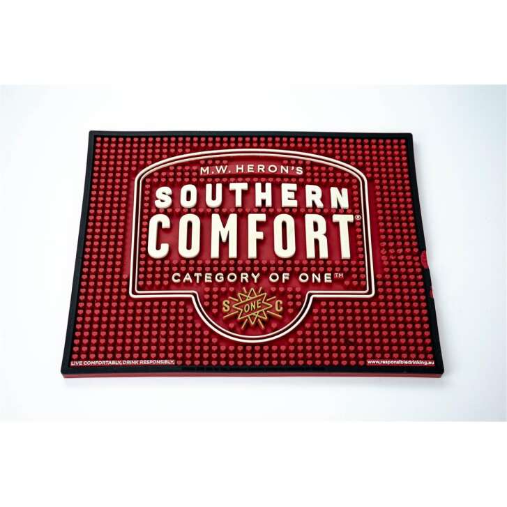 1x Southern Comfort Whiskey Bar Mat, Large, Red, 35 x 27