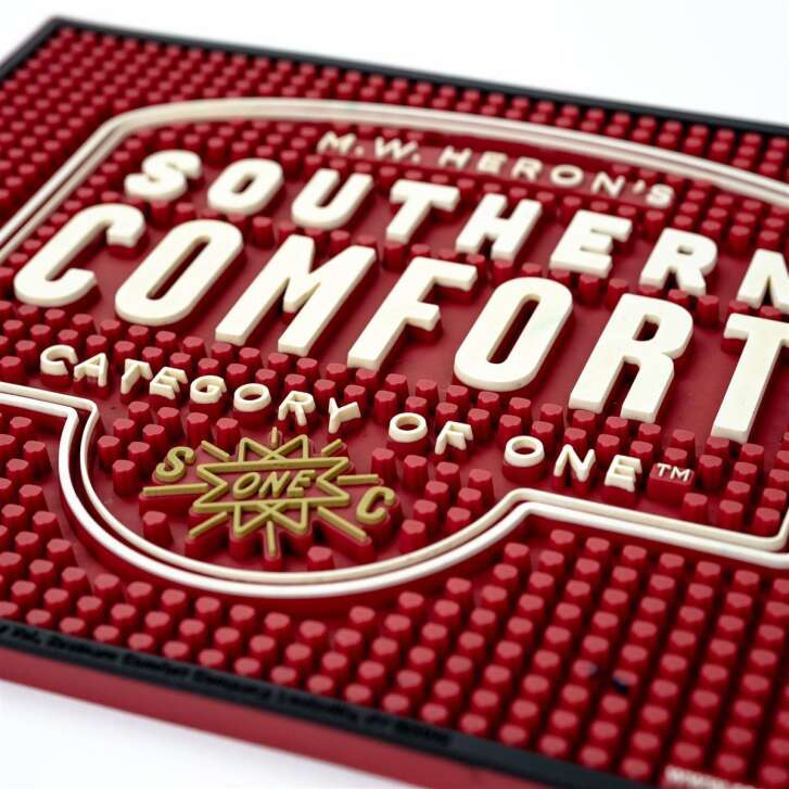1x Southern Comfort Whiskey Bar Mat, Large, Red, 35 x 27