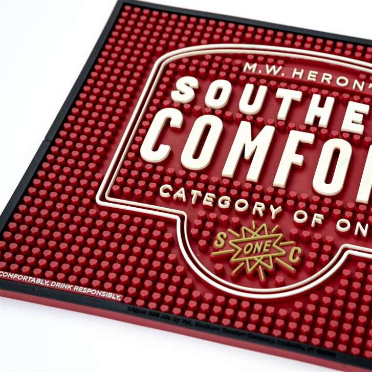 1x Southern Comfort Whiskey Bar Mat, Large, Red, 35 x 27