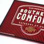 1x Southern Comfort whiskey bar mat large red 35 x 27