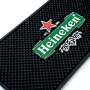 1x Heineken beer bar mat black large 60 x 17