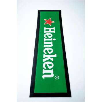 1x Heineken beer bar mat black long thin 80 x 20