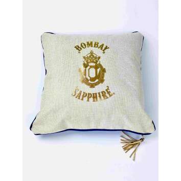 1x Bombay Sapphire Gin cushion natural/blue