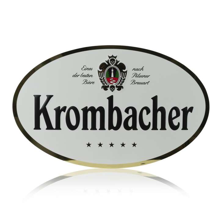 1x Krombacher beer metal sign roundish 60 x 40