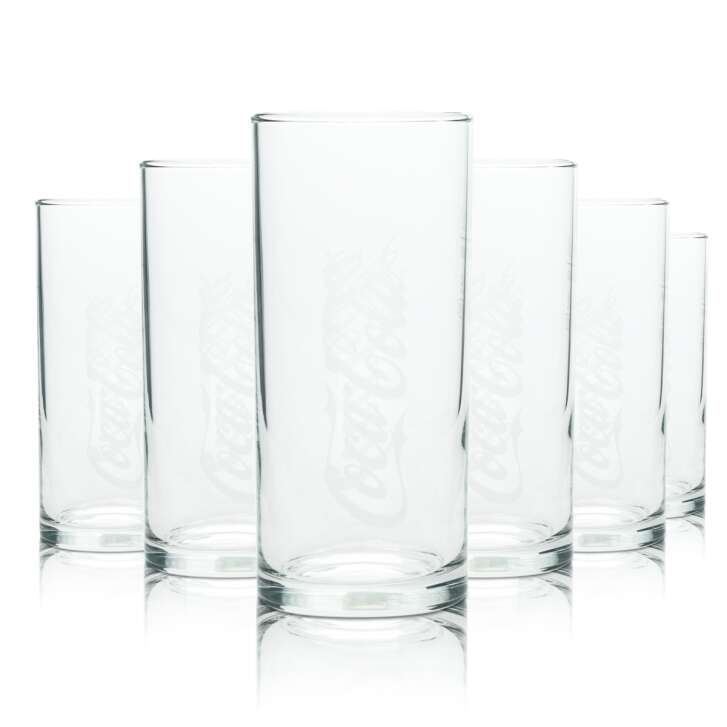 12x Coca Cola glass 0,2l Wave Retro old version glasses double wave collectors bar