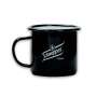 1x Schweppes soft drinks glass metal cup black mug