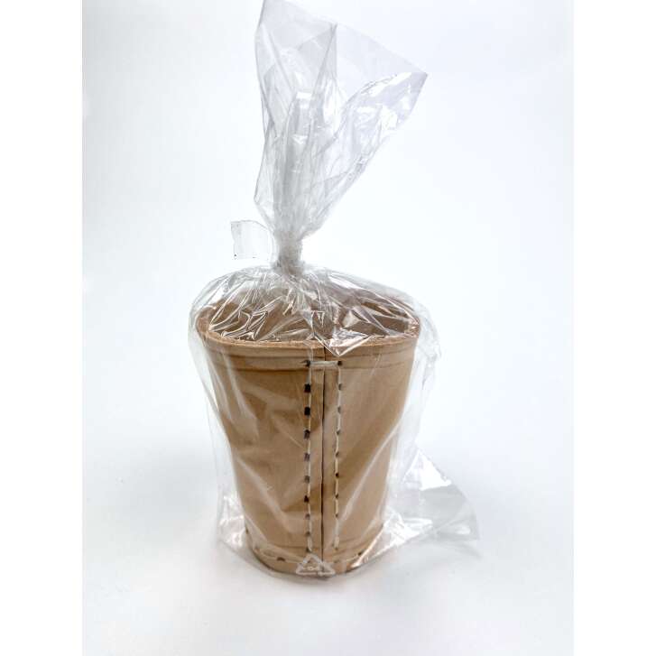 1x Krombacher beer cube mug, brown
