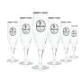 6x Krombacher glass 0.3l goblet tulip pilsner glasses gold rim Gastro beer brewery
