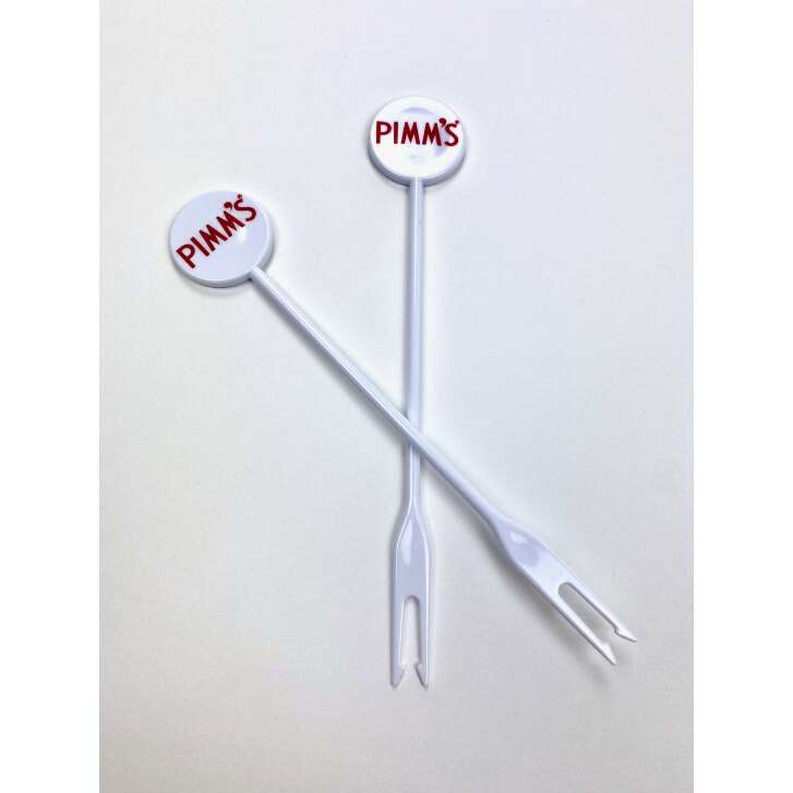 100x Pimms liqueur fruit skewer plastic white