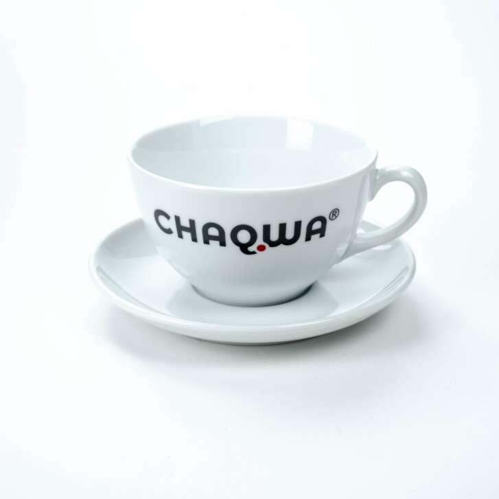 Set Ebay of 1 Chaqwa coffee cup white 0,2l Cappucino new + saucer