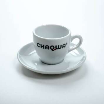 Set Ebay of 1 Chaqwa coffee cup white espresso new + saucer