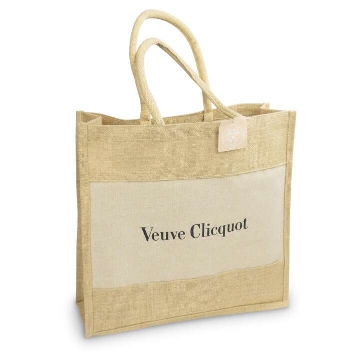 1x Veuve Clicquot Champagne bag jute bag natural 40 x 40 x 15 cm