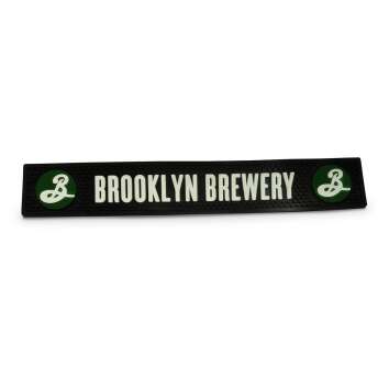 1x Brooklyn Brewery beer bar mat black simple logo 60 x...
