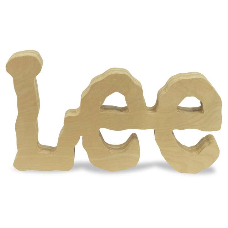 1x Lee Jeans Textiles Advertising Sign Wood "LEE"
