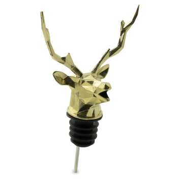 1x Jägermeister liqueur spout metal deer head gold