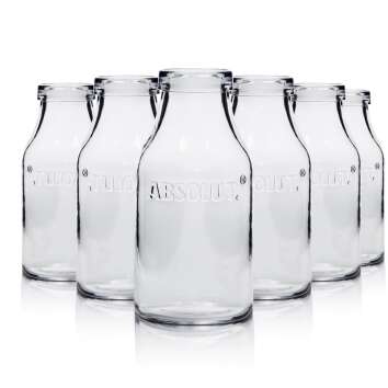 1x Absolut Vodka glass milk bottle plastic small