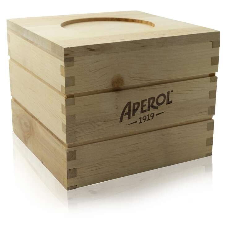 1x Aperol Aperitif Wooden Display Box Stand Tabel Barrel