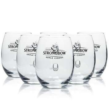 6x Strongbow beer glass tumbler