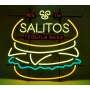 1x Salitos beer neon sign burger