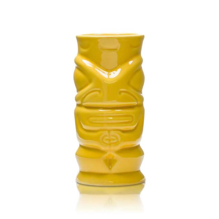 6x Mahiki Rum Glass Mug Yellow