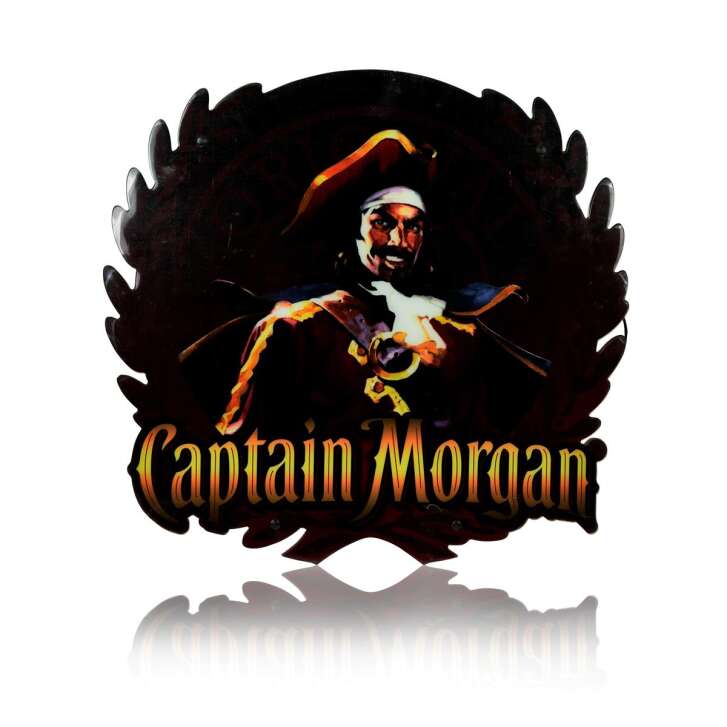 1x Captain Morgan Rum Neon Sign Pirate Red 57 x 53