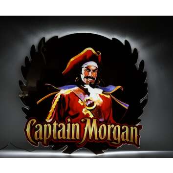 1x Captain Morgan rum neon sign pirate red 57 x 53