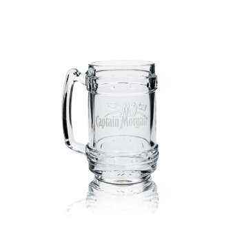 1x Captain Morgan rum glass jug with handle