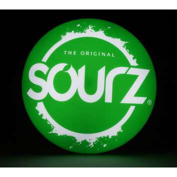 1x Sourz liqueur neon sign green round