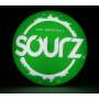 1x Sourz liqueur neon sign green round