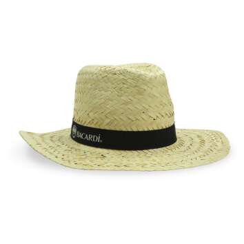 1x Bacardi Rum straw hat natural large