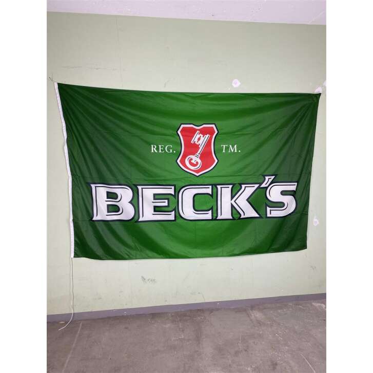 1x Becks beer flag green 220 x 140
