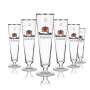 6x Thurn und Taxis glass 0.3l tulip beer glasses with gold rim, brewery set