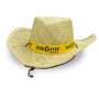 1x Jose Cuervo Tequila straw hat natural with yellow band and hat cord