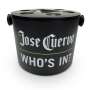 1x Jose Cuervo tequila cooler metal black round with bottle insert
