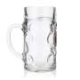Paulaner beer mug - 1.0 l Punktseidel tankard with calibration mark for catering