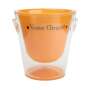 1x Veuve Clicquot champagne cooler single round orange with transparent outside