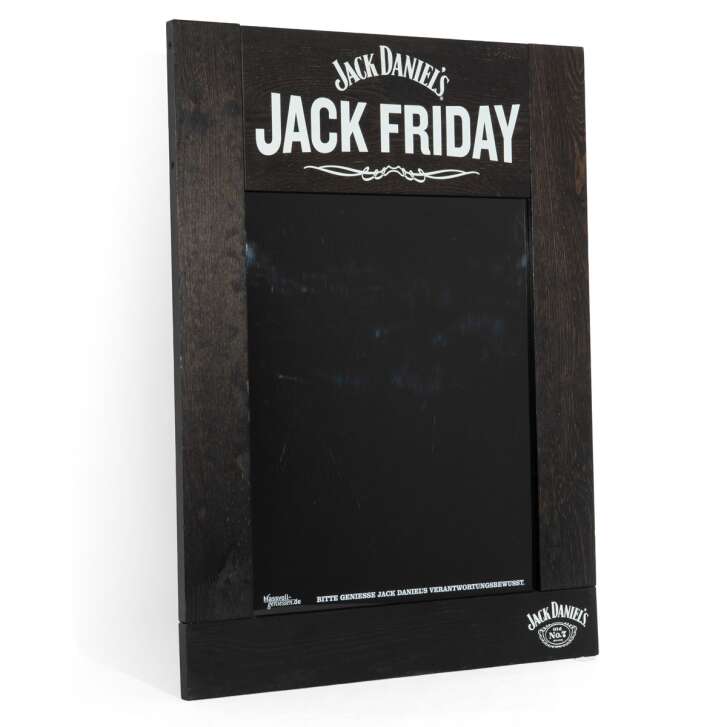 Jack Daniels XXL chalkboard writing board real wood whiskey "Jack Friday" black 60x80 cm