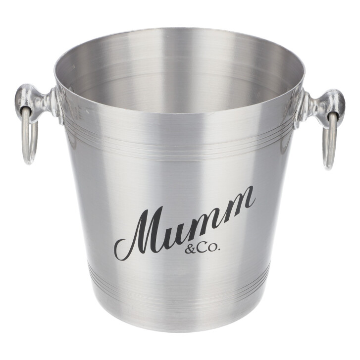 Mumm Sparkling Wine Cooler Ice Bucket Bottle Cooler Ice Cube Silver with Handle