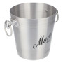 Mumm Sparkling Wine Cooler Ice Bucket Bottle Cooler Ice Cube Silver with Handle