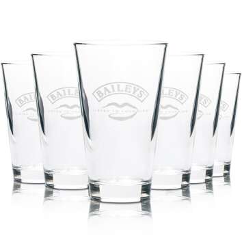 6x Baileys liqueur glass long drink Listen to your Lips