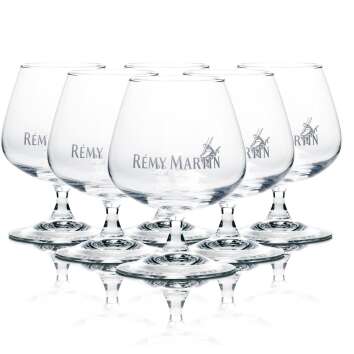 6x Remy Martin cognac glass snifter tumbler