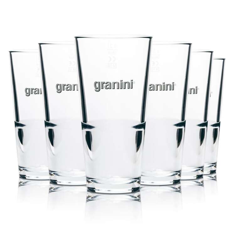 6x Granini juice glass 0.3l long drink