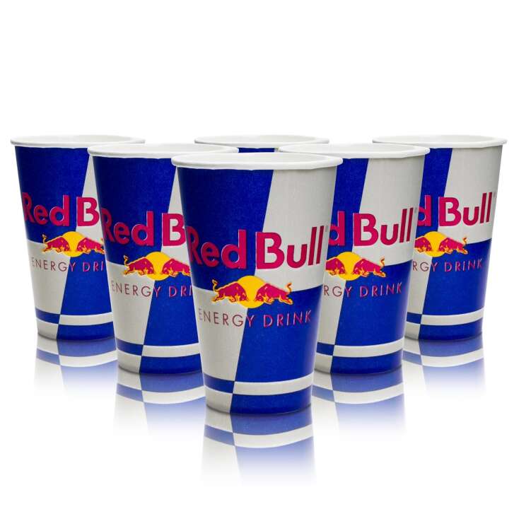 100x Red Bull Energy cups disposable cardboard 0,2l
