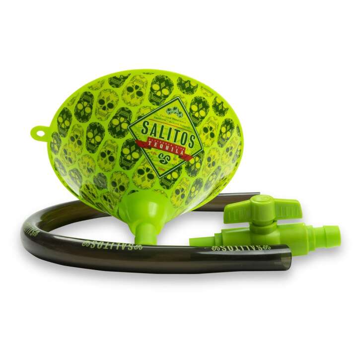 1x Salitos beer funnel green with hose